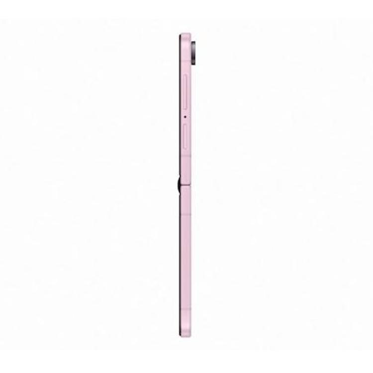 Samsung Galaxy Z Flip8 256GB Pink – stranski profil prepogljivega telefona, tanek okvir in pregibni mehanizem v rožnati barvi.