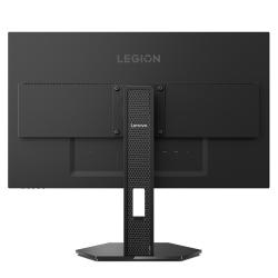 Zadnja stran Lenovo Legion gaming monitorja z robustnim stojalom in nosilcem za nastavitev zaslona.