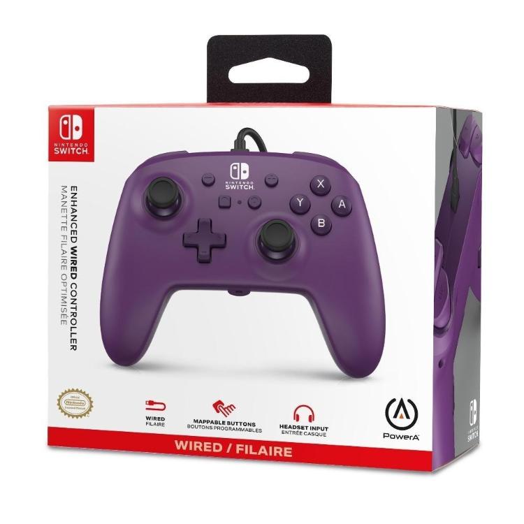 Žični kontroler PowerA Enhanced za Nintendo Switch, vijoličen