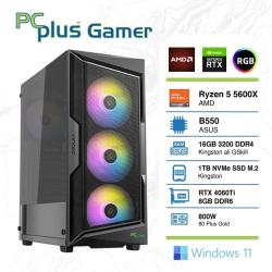 Računalnik PCPLUS Gamer Ryzen 5 5600X / 16GB / 1TB NVMe SSD / GeForce RTX 4060 Ti 8GB / RGB