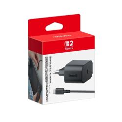 Copilot said: Nintendo Switch 2 AC Adapter – embalaža originalnega napajalnika USB‑C za Nintendo Switch 2, stenski adapter in polnilni kabel.