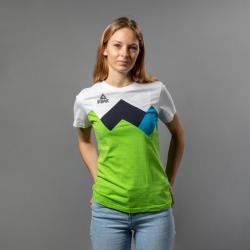Ženska navijaška majica Peak SLW-31P, zeleno-bela, velikost XS