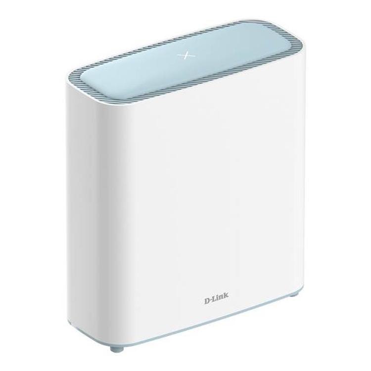 D‑Link Eagle Pro AI Wi‑Fi 6 Mesh usmerjevalnik z elegantnim belim ohišjem in minimalističnim dizajnom.