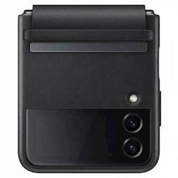 Originalni ovitek Samsung Galaxy Z FLIP4, usnjen, črna_1