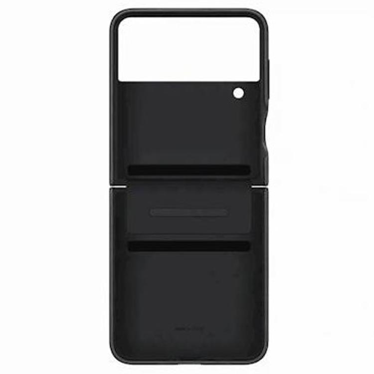 Originalni ovitek Samsung Galaxy Z FLIP4, usnjen, črna_2