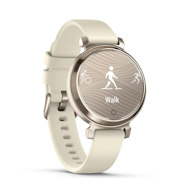 Pametna ura Garmin Lily 2, kremasto zlat s paščkom kokosove barve (cream gold/coconut)