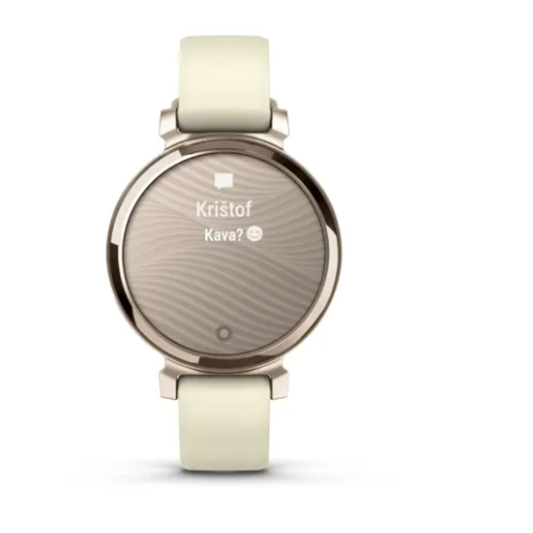 Pametna ura Garmin Lily 2, kremasto zlat s paščkom kokosove barve (cream gold/coconut)