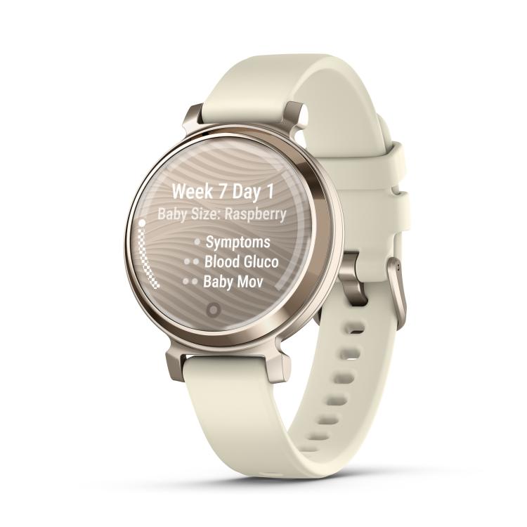 Pametna ura Garmin Lily 2, kremasto zlat s paščkom kokosove barve (cream gold/coconut)