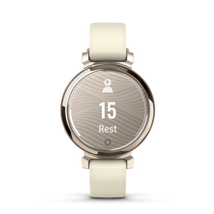 Pametna ura Garmin Lily 2, kremasto zlat s paščkom kokosove barve (cream gold/coconut)