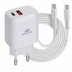 Hišni polnilec Rivercase PS4192 WD4 Quick Charge 20W vhod Type C in USB, bel